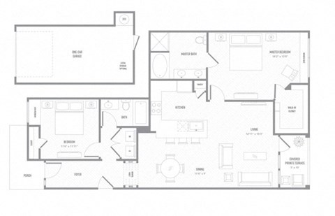 MOL B4T floor plan at Reveal on the Lake, Rowlett, 75088